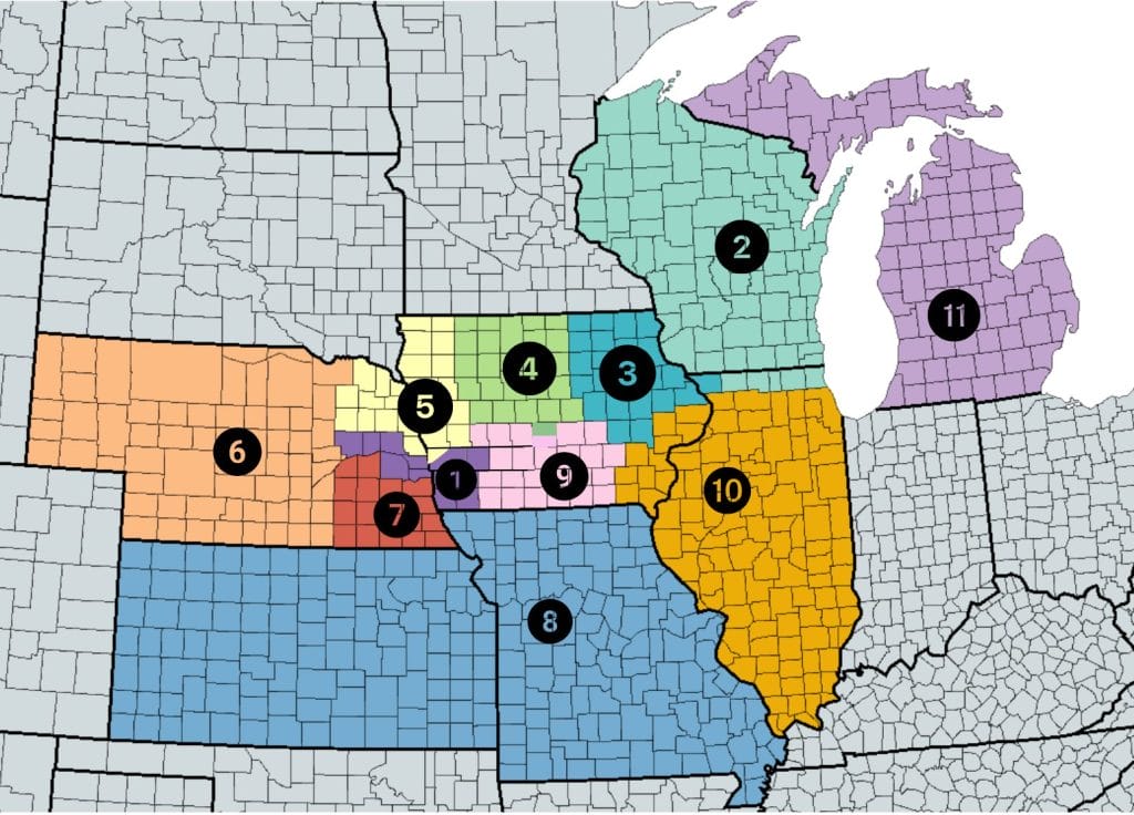 Midwest Alarm Services Territory Map